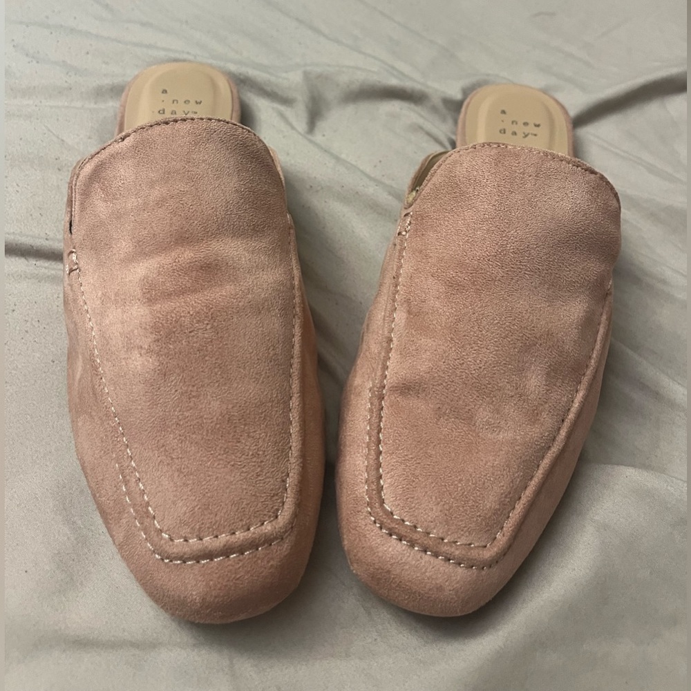 Peach loafers